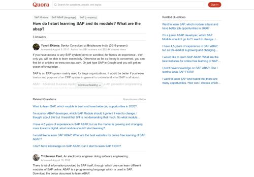 
                            13. How to start learning SAP and its module? What are the abap - Quora