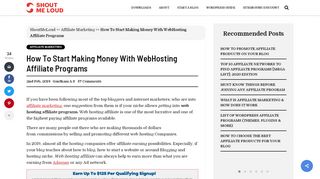 
                            13. How To Start Making Money With WebHosting Affiliate Programs