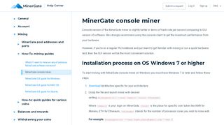 
                            9. How to start mining with MinerGate Console miner?