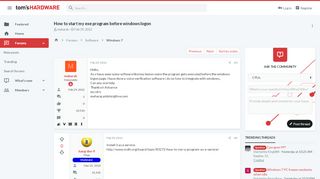 
                            8. How to start my exe program before windows logon | Tom's Hardware ...