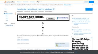 
                            2. how to start Mysql in git bash in windows 8.1 - Stack Overflow