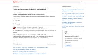 
                            3. How to start net banking in Indian Bank - Quora