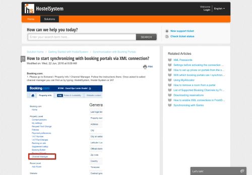 
                            8. How to start synchronizing with booking portals via XML connection ...