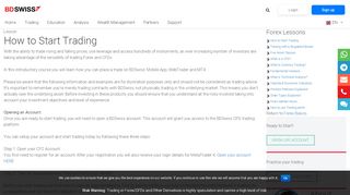 
                            2. How to Start Trading | BDSwiss