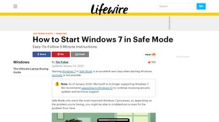 
                            7. How to Start Windows 7 in Safe Mode - Lifewire