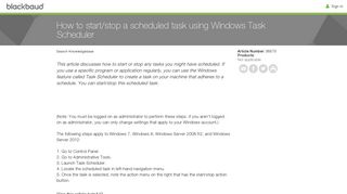 
                            10. How to start/stop a scheduled task using Windows Task Scheduler ...