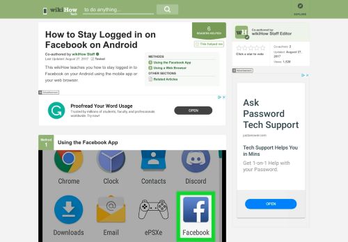 
                            3. How to Stay Logged in on Facebook on Android: 12 Steps - wikiHow