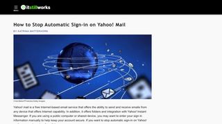 
                            12. How to Stop Automatic Sign-in on Yahoo! Mail | It Still Works