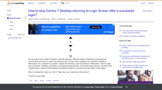 
                            6. How to stop Centos 7 Desktop returning to Login Screen after a ...