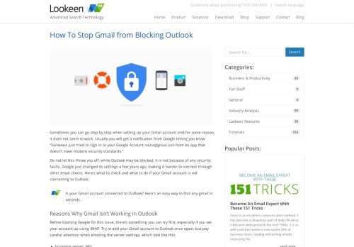 
                            5. How To Stop Gmail from Blocking Outlook - Lookeen