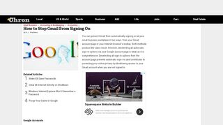 
                            8. How to Stop Gmail From Signing On | Chron.com