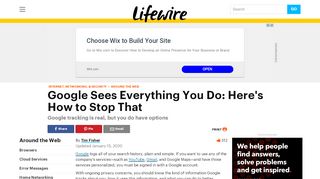 
                            13. How to Stop Google From Tracking Your Searches - Lifewire