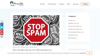 
                            8. How to stop spam registration in WordPress - Anariel Design