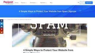 
                            6. How to stop spam signups? | Pepipost