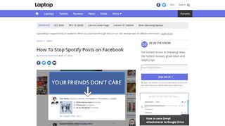 
                            1. How To Stop Spotify Posts on Facebook - Laptop Mag