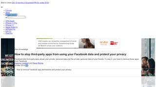 
                            11. How to stop third-party apps from using your Facebook data ...