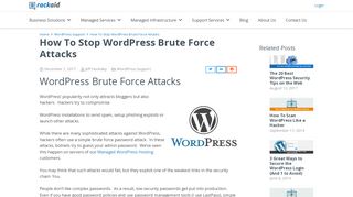 
                            13. How To Stop WordPress Brute Force Attacks - rackAID