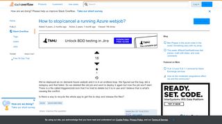 
                            13. How to stop/cancel a running Azure webjob? - Stack Overflow