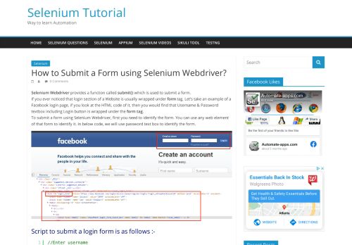 
                            5. How to submit a form using Selenium Webdriver? – Selenium Tutorial