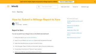
                            7. How to: Submit a Mileage Report to Xero – MileIQ