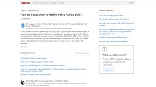 
                            7. How to subscribe to Netflix with a RuPay card - Quora