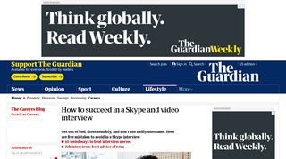 
                            9. How to succeed in a Skype and video interview | Guardian Careers ...