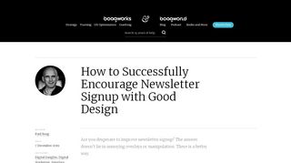 
                            8. How to successfully encourage newsletter signup with good design