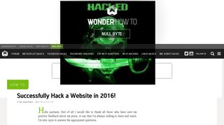 
                            13. How to Successfully Hack a Website in 2016! « Null Byte ...