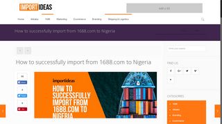 
                            8. How to successfully import from 1688.com to Nigeria - Importideas