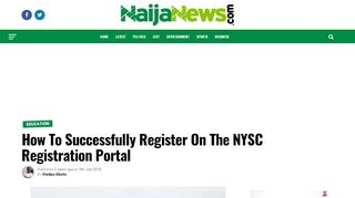 
                            5. How To Successfully Register On The NYSC Registration Portal ...