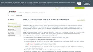 
                            8. How to suppress the position in private trip mode - Customer portal