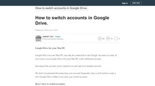 
                            6. How to switch accounts in Google Drive. - LinkedIn