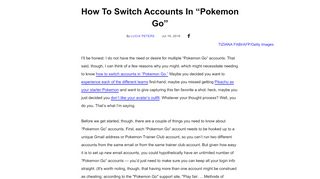 
                            8. How To Switch Accounts In “Pokemon Go” - Bustle