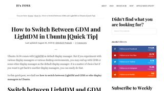 
                            11. How to Switch Between GDM and LightDM in Ubuntu - It's FOSS