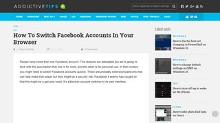 
                            12. How To Switch Facebook Accounts In Your Browser - AddictiveTips