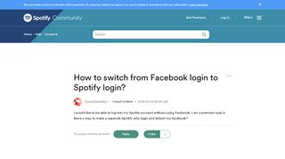 
                            1. How to switch from Facebook login to Spotify login... - The ...