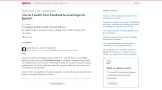 
                            5. How to switch from Facebook to email login for Spotify - Quora