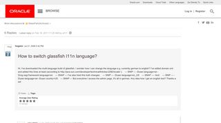 
                            5. How to switch glassfish l11n language? | Oracle Community
