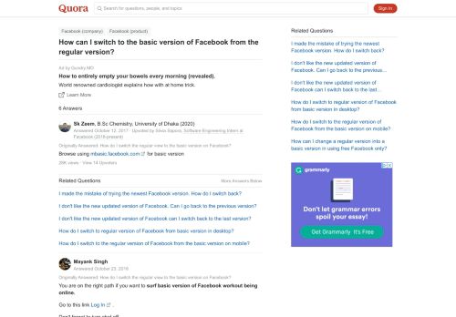 
                            6. How to switch to the basic version of Facebook from the regular ...