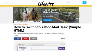 
                            9. How to Switch to Yahoo Mail Basic - Lifewire