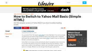 
                            11. How to Switch to Yahoo Mail Classic - Lifewire
