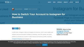 
                            12. How to Switch Your Account to Instagram for Business - DEG Digital