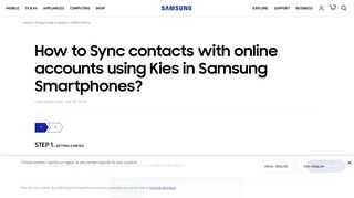 
                            4. How to Sync contacts with online accounts using Kies in Samsung ...