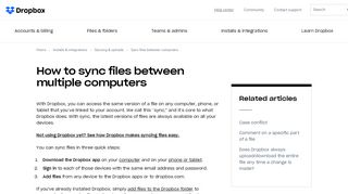 
                            3. How to sync files between computers – Dropbox Help