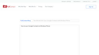 
                            8. How to Sync Google Contacts with Windows Phone - FullContact