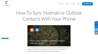 
                            13. How To Sync Hotmail or Outlook Contacts With Your Phone - Covve