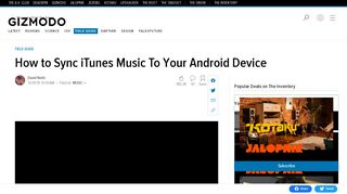 
                            11. How to Sync iTunes Music To Your Android Device - Gizmodo