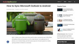 
                            8. How to Sync Microsoft Outlook to Android - Make Tech Easier