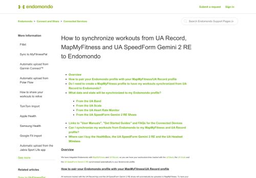 
                            9. How to synchronize workouts from UA Record, MapMyFitness and UA ...