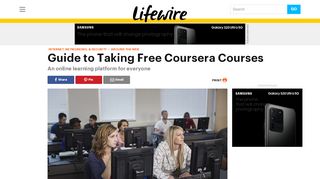 
                            11. How to Take Coursera Courses Online for Free - Lifewire